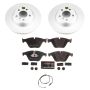 PowerStop ESK7163 Genuine Geomet Coated Rotors, ECE-R90 Brake Pads + Hardware Kit