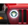 Raxiom J167045 18-23 Jeep Wrangler JL Axial Series 9-In LED Angel Eye Headlights- Blk Housing (Clear Lens)
