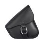 Willie & Max 59904-00 HD Sportsters, Custom Hard Tails Leather Swingarm Bag w/Chrome Buckle - Black