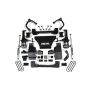 25-Up Silverado/Sierra 1500 4WD 4 Inch Suspension Lift Kit V8 Gas 3 Inch Rear Block Spacer Front NX2 Rearr BDS Suspension