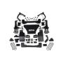 25-Up Silverado/Sierra 1500 4WD 4 Inch Suspension Lift Kit w/ARC V8 Gas 3 Inch Rear Block Spacer Front BDS Suspension