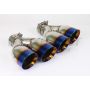 Different Trend Bolt-on Dual 3.50″ Double Wall Staggered Slant W/blue Flame, Dri BQ9-253562LBF