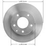 BENDIX DRUM & ROTORS PRT1845 BENDIX Disc Brake Rotor