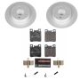 PowerStop ESK6377 Genuine Geomet Coated Rotors, ECE-R90 Brake Pads + Hardware Kit