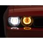 Raxiom 08-14 Dodge Challenger Dual LED Halo Projector Headlights- Black Housing (Clear Lens)