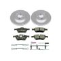 PowerStop ESK5780 Genuine Geomet Coated Rotors, ECE-R90 Brake Pads + Hardware Kit