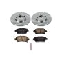 PowerStop KOE109 OE Stock Replacement Low-Dust Ceramic Brake Pad and Rotor Kit