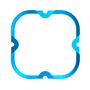 KC HiLiTES 30572 KC Bezel Ring KC FLEX ERA 4 Blue 1PC