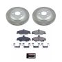 PowerStop SC1568 Semi-Coated Rotor and Low-Dust Ceramic Brake Pad Kit