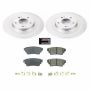 PowerStop CRK8381 Genuine Geomet Coated Rotor and Low-Dust Ceramic Brake Pad Kit