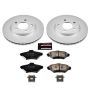 PowerStop CRK1299 Genuine Geomet Coated Rotor and Low-Dust Ceramic Brake Pad Kit