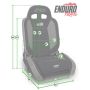 PRP Seats A8801045-241 PRP EnduroTrail Reclining Suspension Seat - Black Suede - Passenger