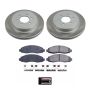 PowerStop SC2187 Semi-Coated Rotor and Low-Dust Ceramic Brake Pad Kit