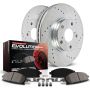 PowerStop K1237 Z23 Daily Driver Carbon-Fiber Ceramic Brake Pad and Drilled & Slotted Rotor Kit
