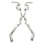 Stainless Works CA679LSD Chevy Camaro 1967-69 Exhaust 3in Stainless with X-Pipe
