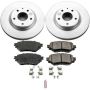 PowerStop CRK7517 Genuine Geomet Coated Rotor and Low-Dust Ceramic Brake Pad Kit