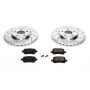 PowerStop K1614 Z23 Daily Driver Carbon-Fiber Ceramic Brake Pad and Drilled & Slotted Rotor Kit