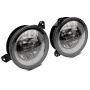 Raxiom J142668 18-22 Jeep Wrangler JL/JT Axial 9-Inch LED Headlights w/RGB Halo- Blk Housing (Clear Lens)