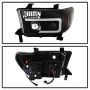 SPYDER 5085344 Projector Headlights - Version 2 - Light Bar DRL - Black