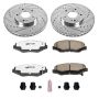 PowerStop K2302-26 Z26 Street Performance Ceramic Brake Pad and Drilled & Slotted Rotor Kit