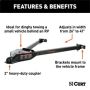 RockJock Curt Tow Bar with Adjustable Width Arms Car Mount 2in Ball 5000lbs