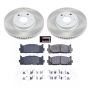 PowerStop SC3053 Semi-Coated Rotor and Low-Dust Ceramic Brake Pad Kit