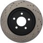 Stoptech 128.61087L 05-10 Ford Mustang V6/4.0L / GT V8/4.6L Cross Drilled Left Rear Rotor