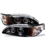 SPYDER 5010391 1PC Projector Headlights - LED Halo - Amber Reflector - Black