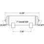 Firestone 9126 Air Tank 2 Gallon 7in. x 14.5in. (2) 1/4in. NPT Ports 150 PSI Max - Black (WR17609126)