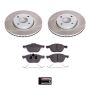 PowerStop SC1377 Semi-Coated Rotor and Low-Dust Ceramic Brake Pad Kit