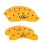 MGP 10240SFRDYL 4 Caliper Covers Engraved Front & Rear Oval logo/Ford Yellow finish black ch