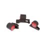 Innovative 03-06 Mitsubishi Evolution 4G63T Black Steel Mounts 85A Bushings