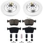 PowerStop CRK7176 Genuine Geomet Coated Rotor and Carbon-Fiber Ceramic Brake Pad Kit