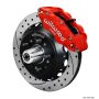Wilwood 140-15910-DR Narrow Superlite 6R Front Big Brake Kit 12.88in SRP Drilled and Slotted Rotor - Red