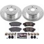 PowerStop K6514 Z23 Daily Driver Carbon-Fiber Ceramic Brake Pad and Drilled & Slotted Rotor Kit