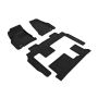 3D Maxpider 09-17 Chevrolet Traverse w Bench 2nd Row Elegant 1st 2nd 3rd Row - Floor Mat Set (Black)