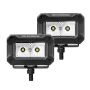 Go Rhino 751003023SBS Xplor Bright Series Rectangle LED Spot Light Kit (Surface/Thread Stud Mnt) 3x2 - Blk (Pair)