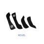 Revel GT Design Kick Panel Cover (White Stitch) 16-19 Tesla Model 3 - 4 Pieces