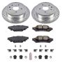 PowerStop K6930 Z23 Daily Driver Carbon-Fiber Ceramic Brake Pad and Drilled & Slotted Rotor Kit