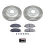 PowerStop SC1380 Semi-Coated Rotor and Low-Dust Ceramic Brake Pad Kit