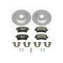 PowerStop ESK4745 Genuine Geomet Coated Rotors, ECE-R90 Brake Pads + Hardware Kit