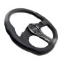 NRG Carbon Fiber Steering Wheel (350mm) Oval Shape Black w/Leather Trim