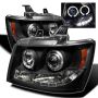 SPYDER 5009647 Projector Headlights - LED Halo - Black