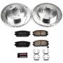 PowerStop K808 Z23 Daily Driver Carbon-Fiber Ceramic Brake Pad and Drilled & Slotted Rotor Kit