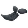 Mustang Motorcycle 79802 Mustang 06-17 Harley Dyna Wide Tripper Solo Seat w/Driver Backrest Diamond Stitch - Black