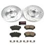 PowerStop K1706 Z23 Daily Driver Carbon-Fiber Ceramic Brake Pad and Drilled & Slotted Rotor Kit