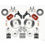 Wilwood 140-12021-R Forged Dynalite Front Kit 11.00in Red 65-68 Chevy Impala -Drum Spindle