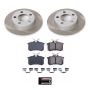 PowerStop SC848 Semi-Coated Rotor and Low-Dust Ceramic Brake Pad Kit