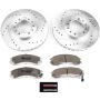 PowerStop K4981-26 Z26 Street Performance Ceramic Brake Pad and Drilled & Slotted Rotor Kit