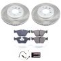 PowerStop SC928 Semi-Coated Rotor and Low-Dust Ceramic Brake Pad Kit